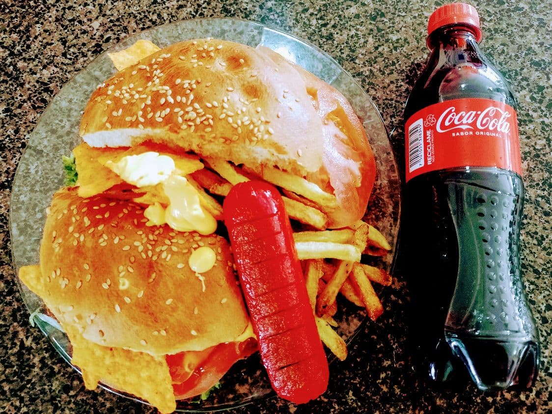 Combo Exg. Arrachera, Tocino, BBQ, Papas, Refresco