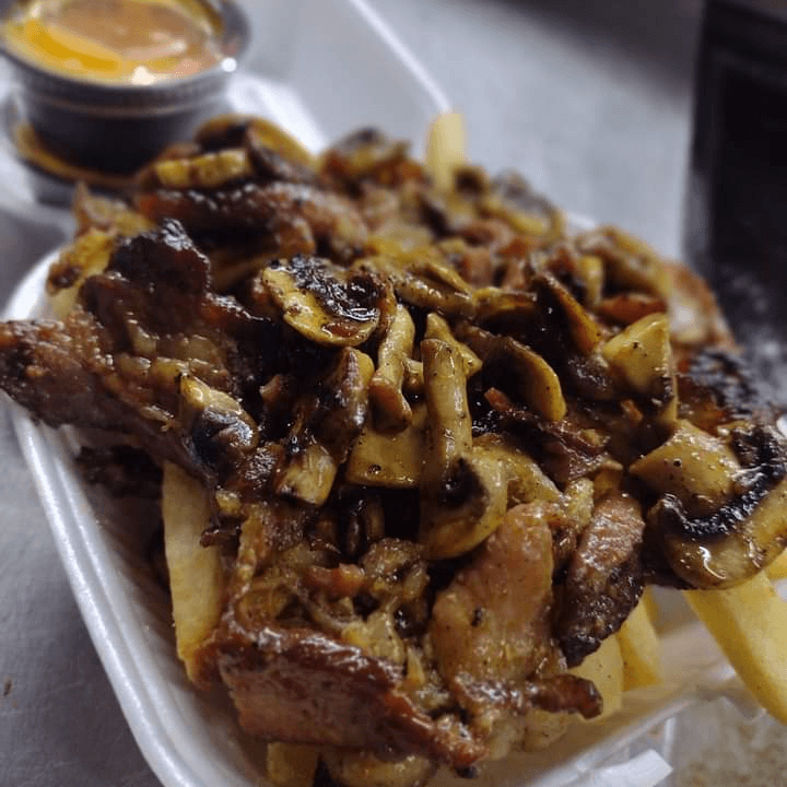 Papas MIX Tocino  con Champiñones
