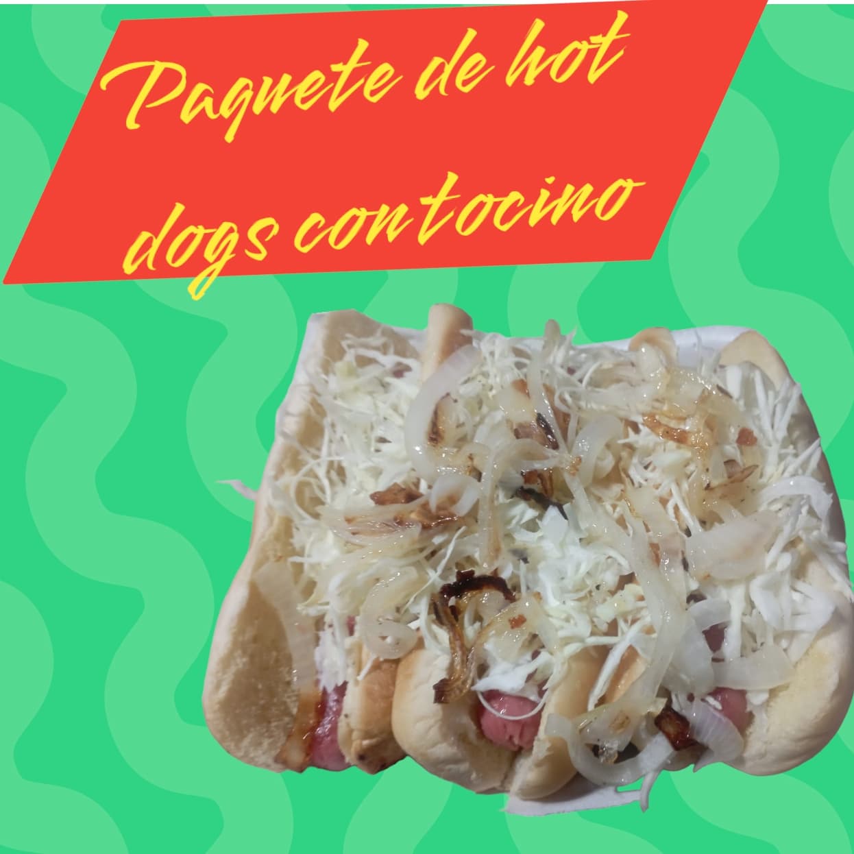 Paquete de 3 Hot Dogs con Tocino