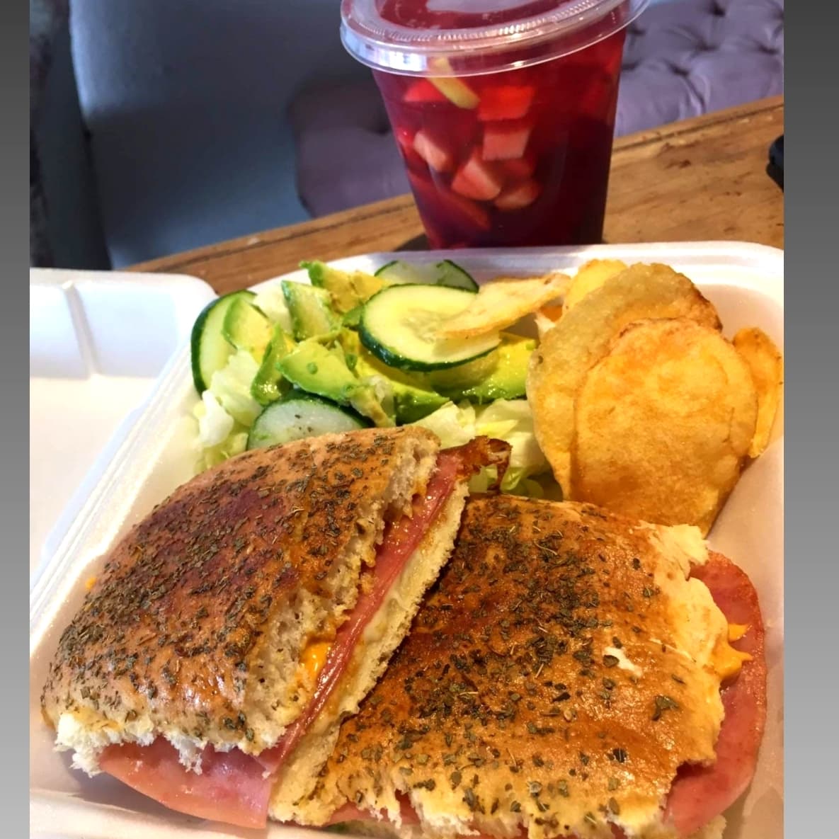 Combo-Panini y Agua de Jamaica