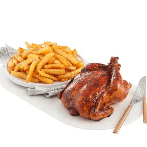 1 Pollo Entero + Papas + Cremas