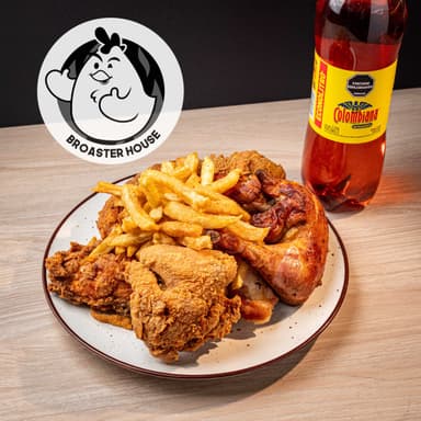 Pollo Entero Mixto + Papas + Econolitro 1L