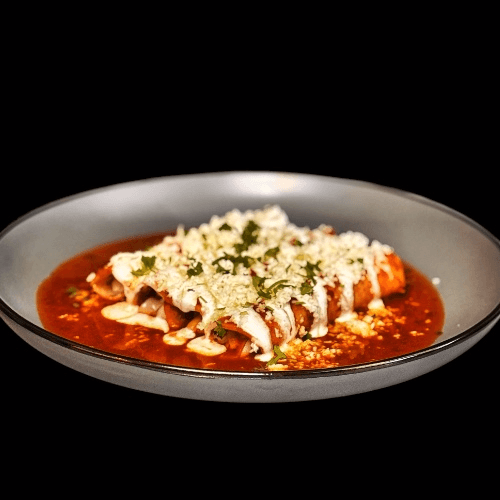 COMBO ENCHILADAS ROJAS  + CAFÉ A TU GUSTO