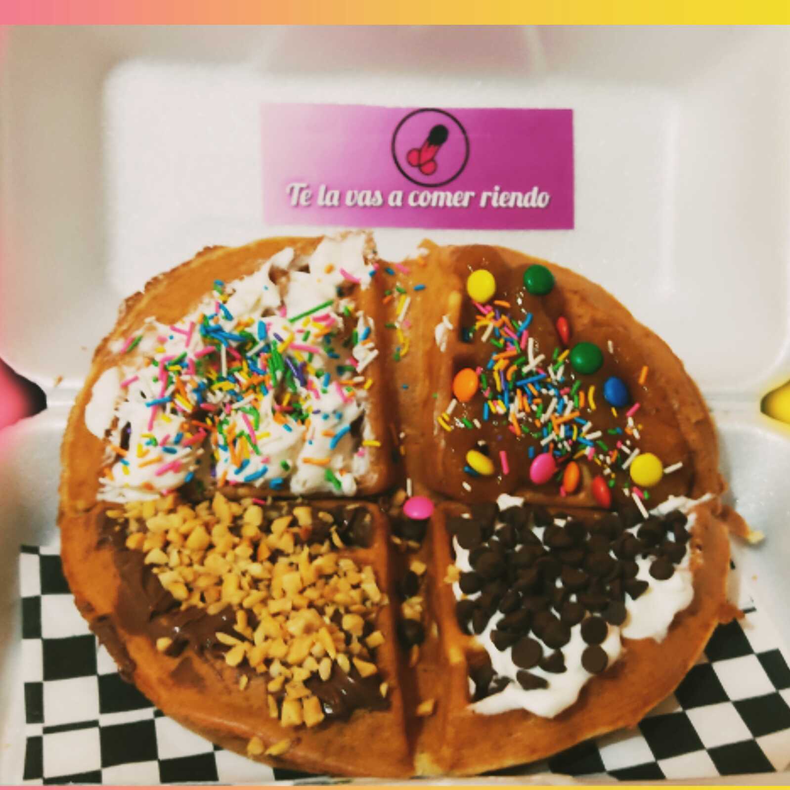 Waffle Redondo Confitado