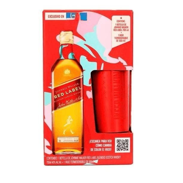 Whisky Johnnie Walker Red Label 700 Ml + Vaso