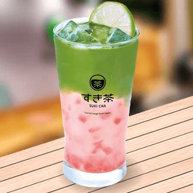 Calpis Matcha con Fresa
