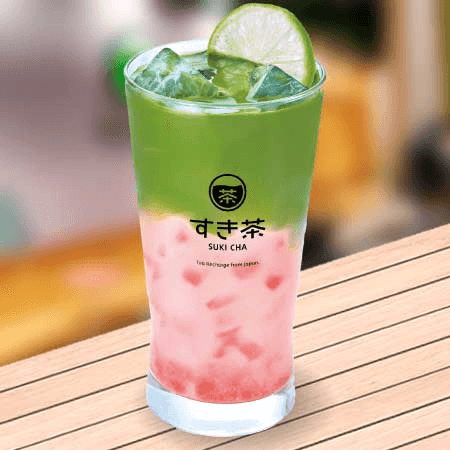 Calpis Matcha con Fresa