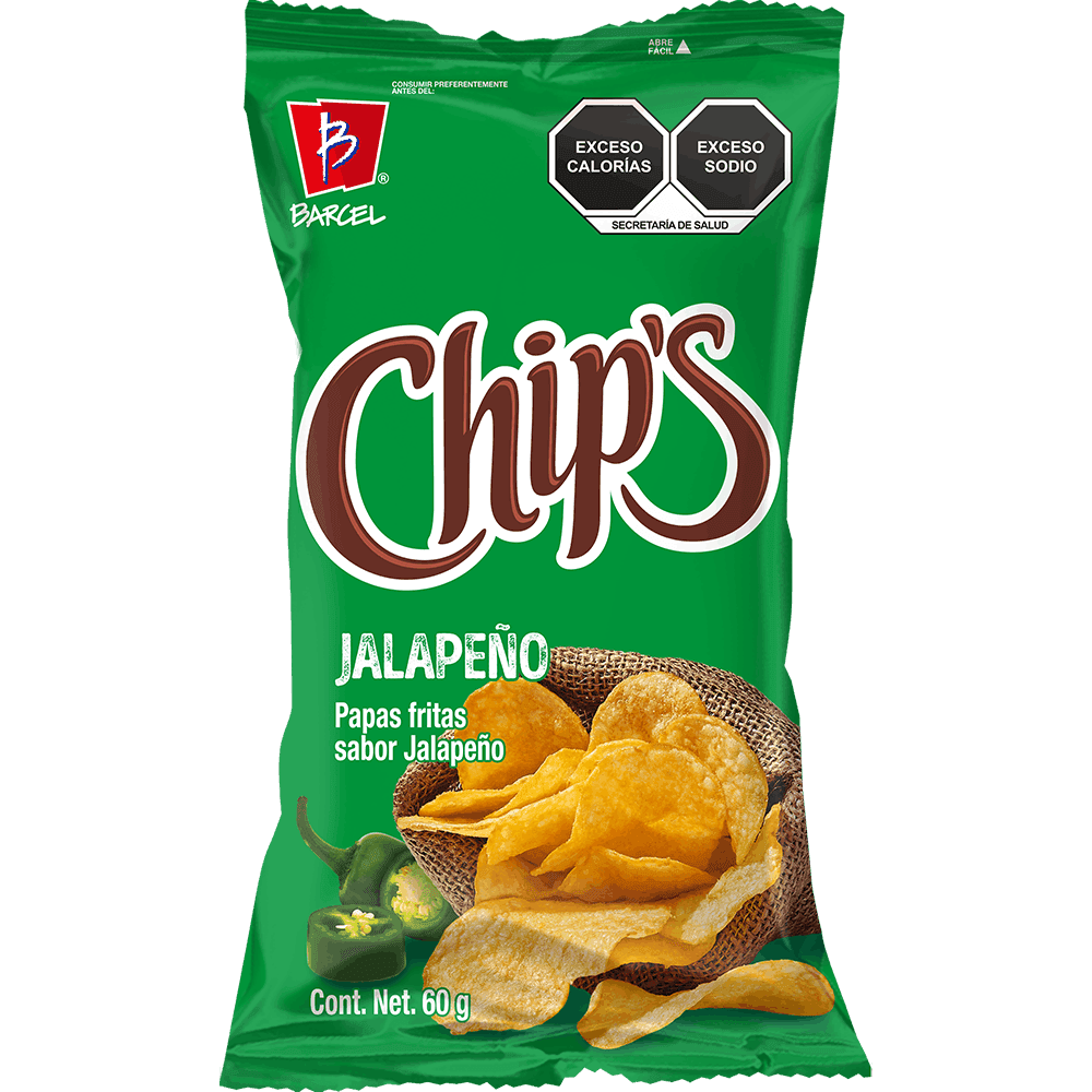 PAPAS CHIPS JALAPENO BARCEL 60 GR
