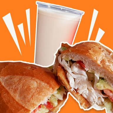 Torta Milanesa + Agua del Día (1/2 Lt.)