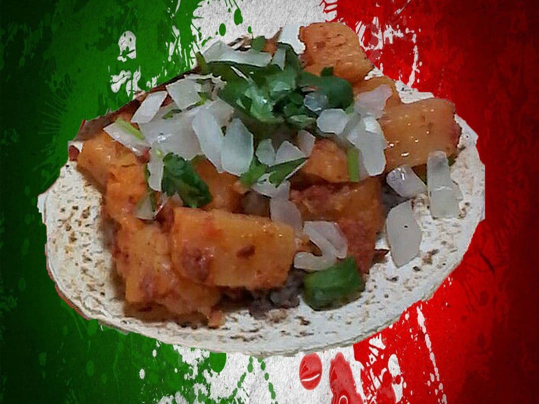 Taco de Papa con Chorizo