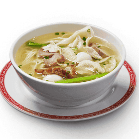 sopa wantan con pollo