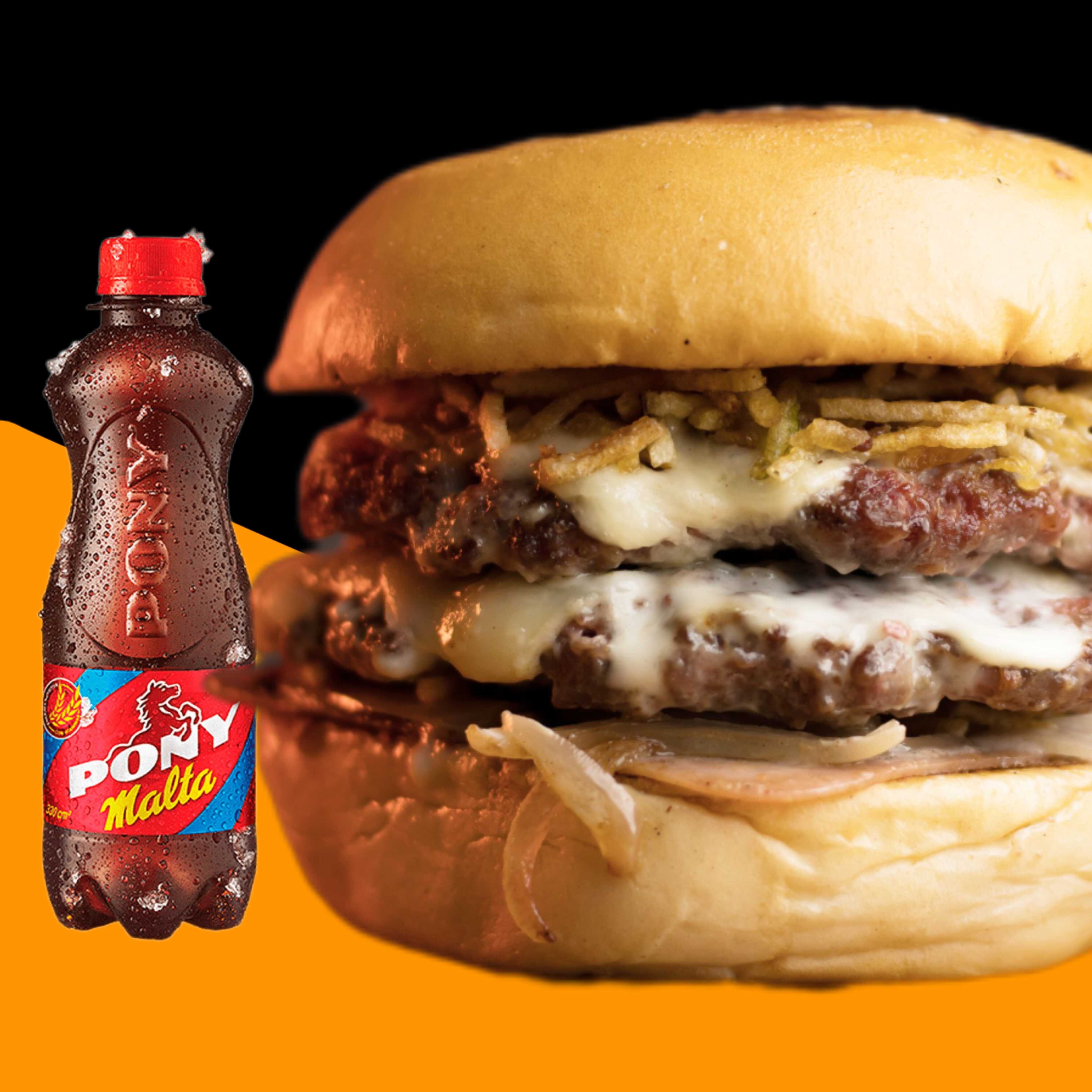 COMBO BURGERS DOBLE CARNE DE RES + GASEOSA.