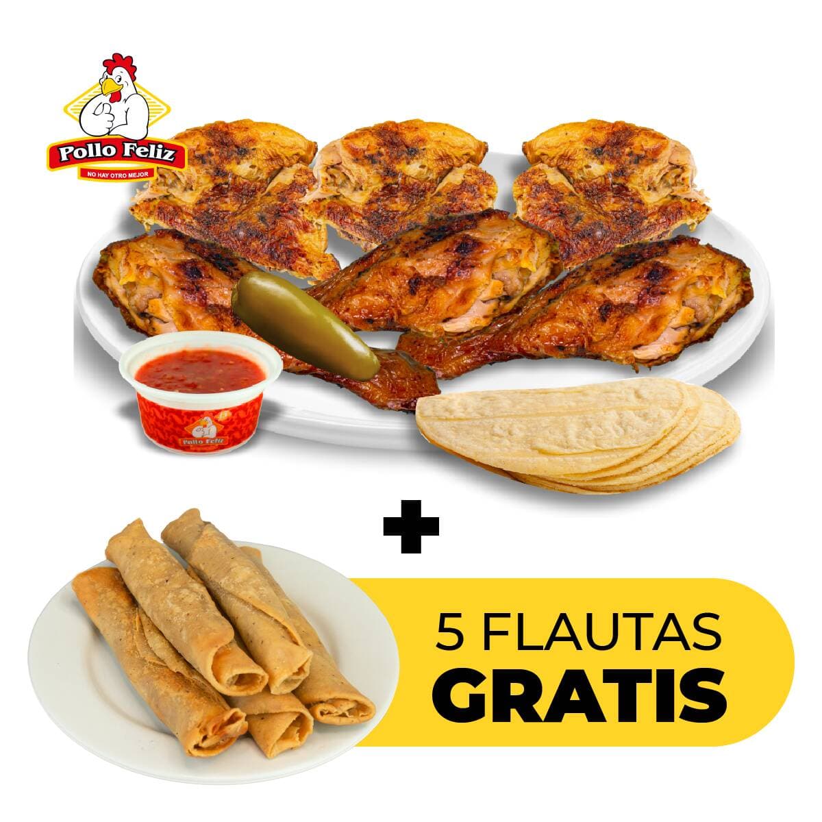 Pkt Familiar 6 Piezas + 10 Flautas Gratis*