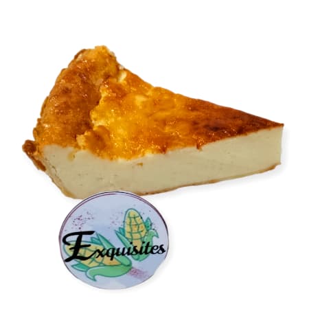 Rebanada de pay de queso casero 1pz.