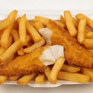 Dedos de Pescado + Papas Fritas + Te Frio
