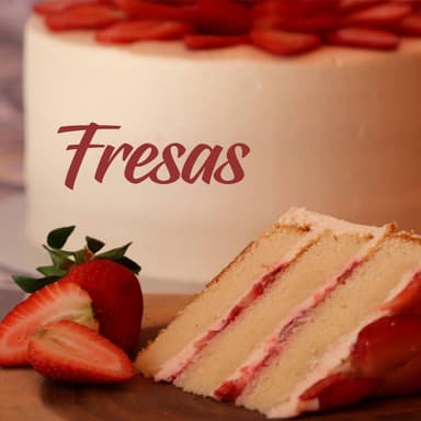 Rebanada de Pastel de Fresas