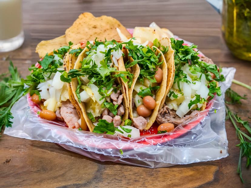 Tacos con papa Gonzalez