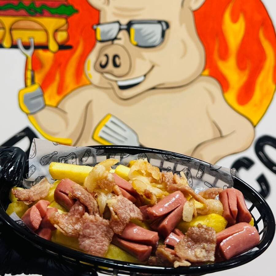 Papas con Salchipulpos y Tocino
