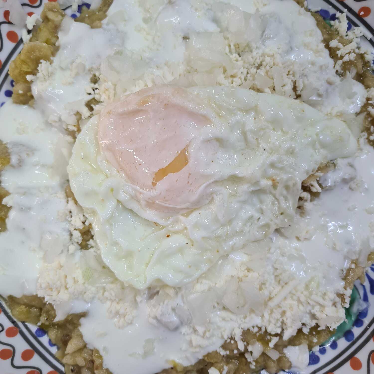1/2 Orden de Enchiladas con  Huevo 🥚