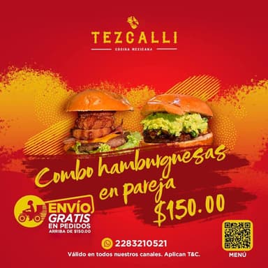Combo hamburguesas en pareja