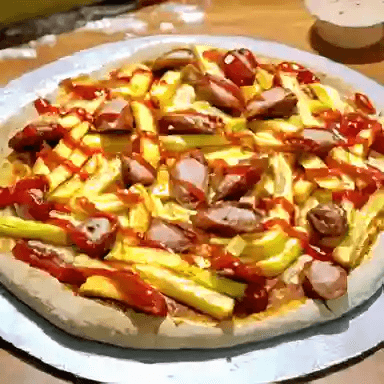 Salchipapizza