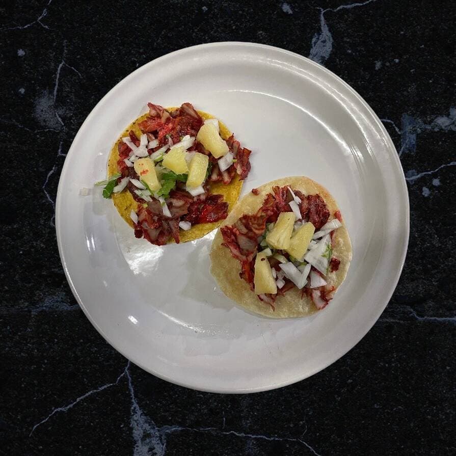 TACOS DE PASTOR DE HARINA