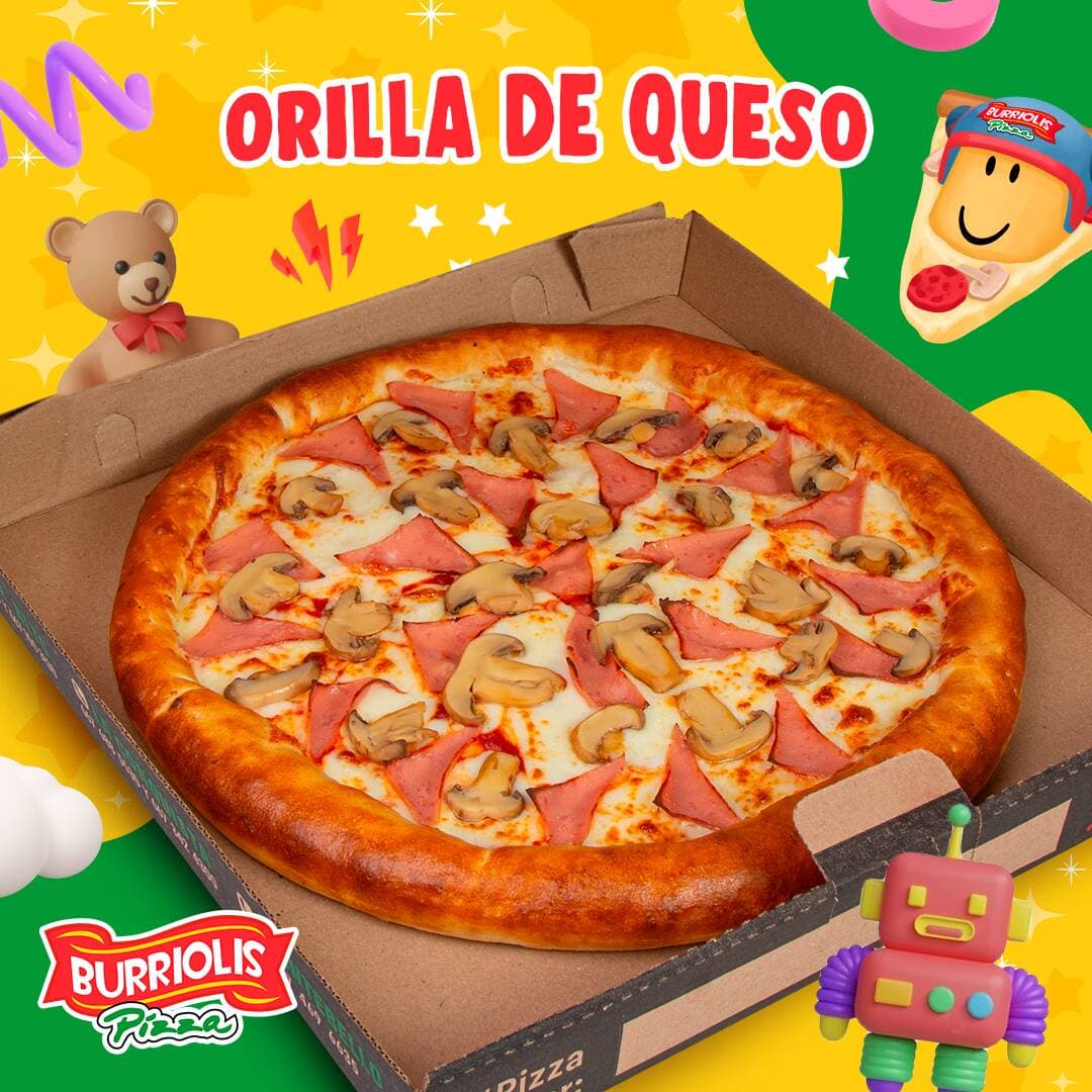 Pizza Familiar Orilla de Queso Mozzarella