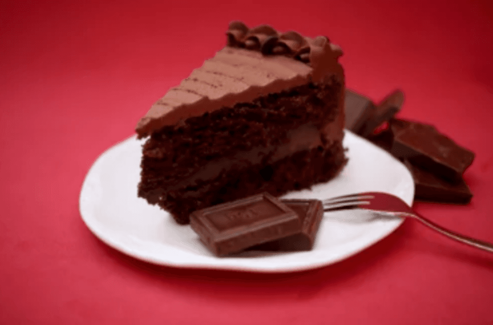 Pastel de chocolate (rebanada)