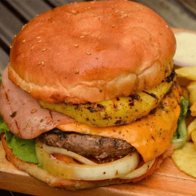 Hamburguesa Hawaiana Doble Carne