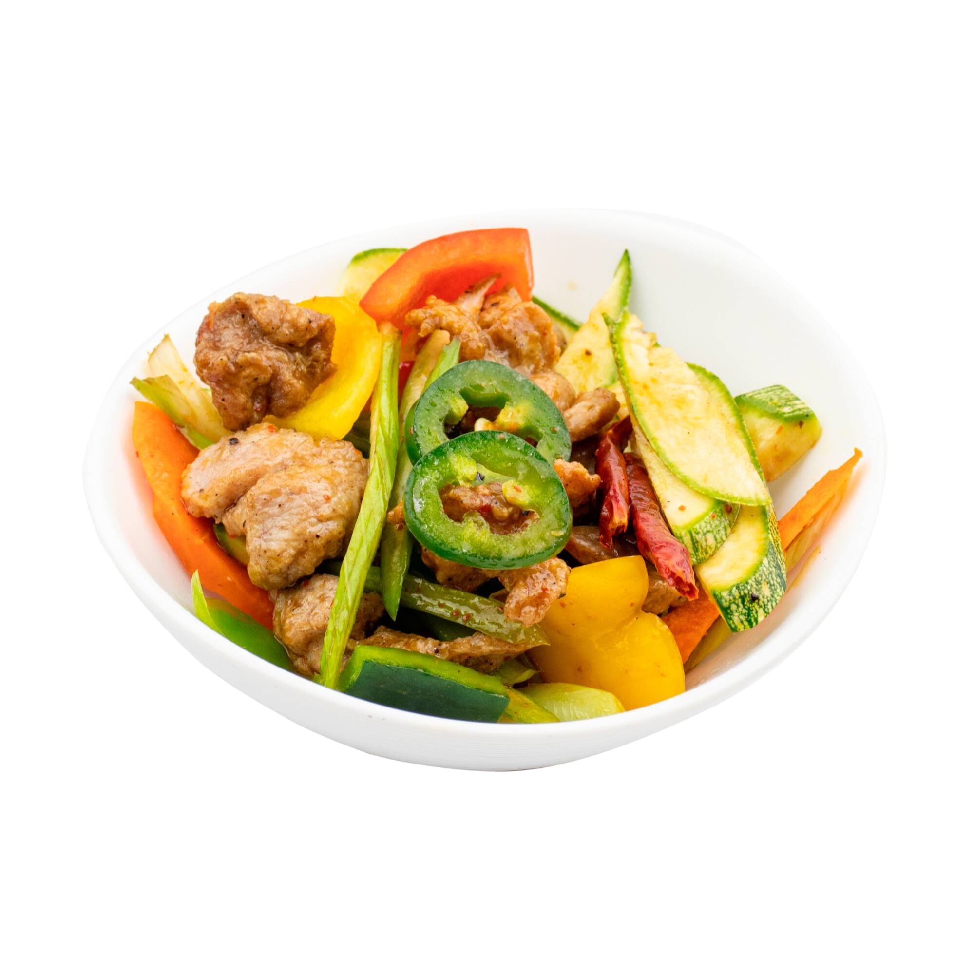 Verduras Con Puerco Picante