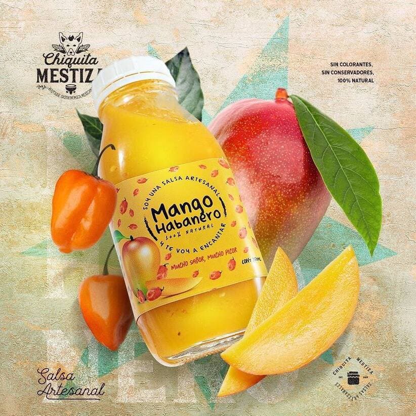 Salsa Artesanal Mango Con Habanero 350ml
