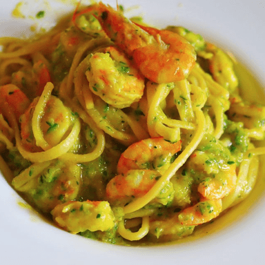 Crema Calabazas, Camarones y Azafran Liger Picante