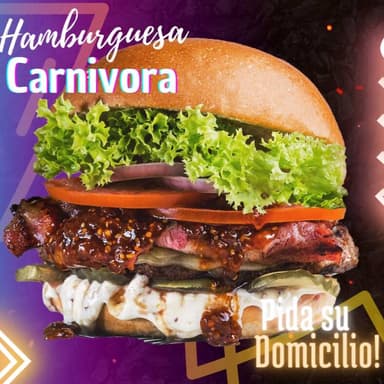 Hamburguesa Carnivora + Papas ala Francesa