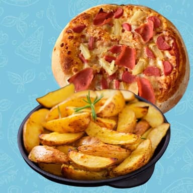 Pizza Mini  y Papas Gajo