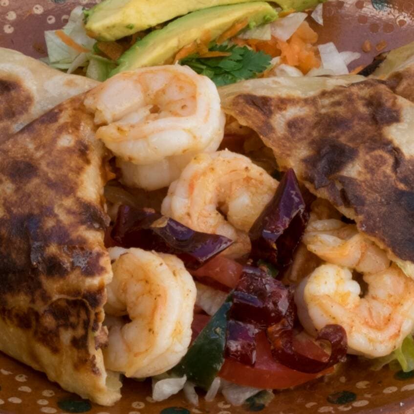 Burrita de Carne y Camarones