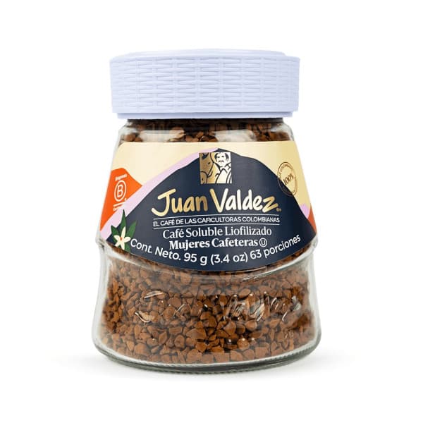 JUAN VALDEZ CAFÉ SOLUBLE LIOFILIZADO MUJERES CAFETERAS 95 G