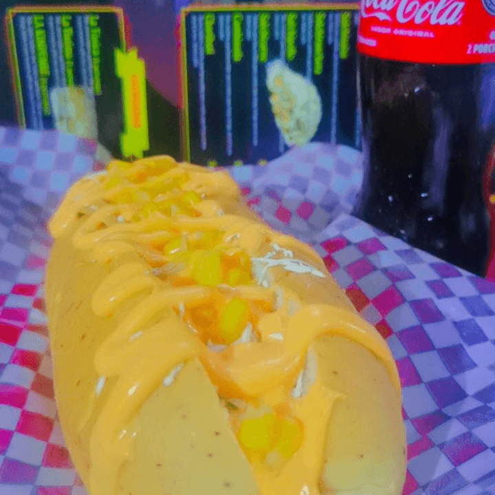 Perro TaDa Cheddar + Coca Cola 400ml