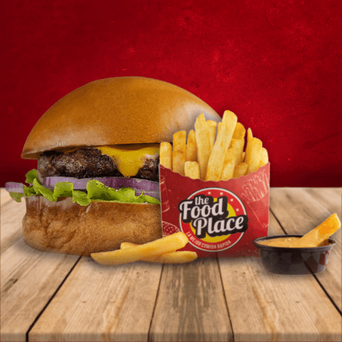 Combo Hamburguesa Res Clásica + Papas