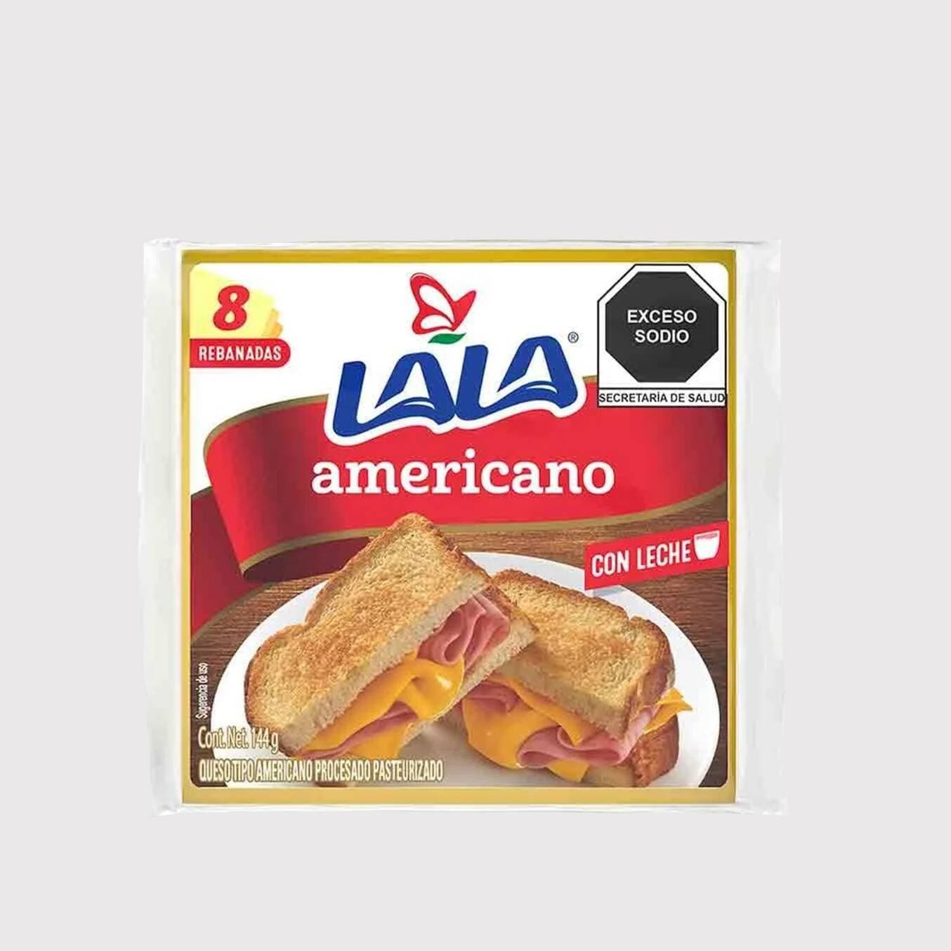 Queso Americano Lala 8 Rebanadas