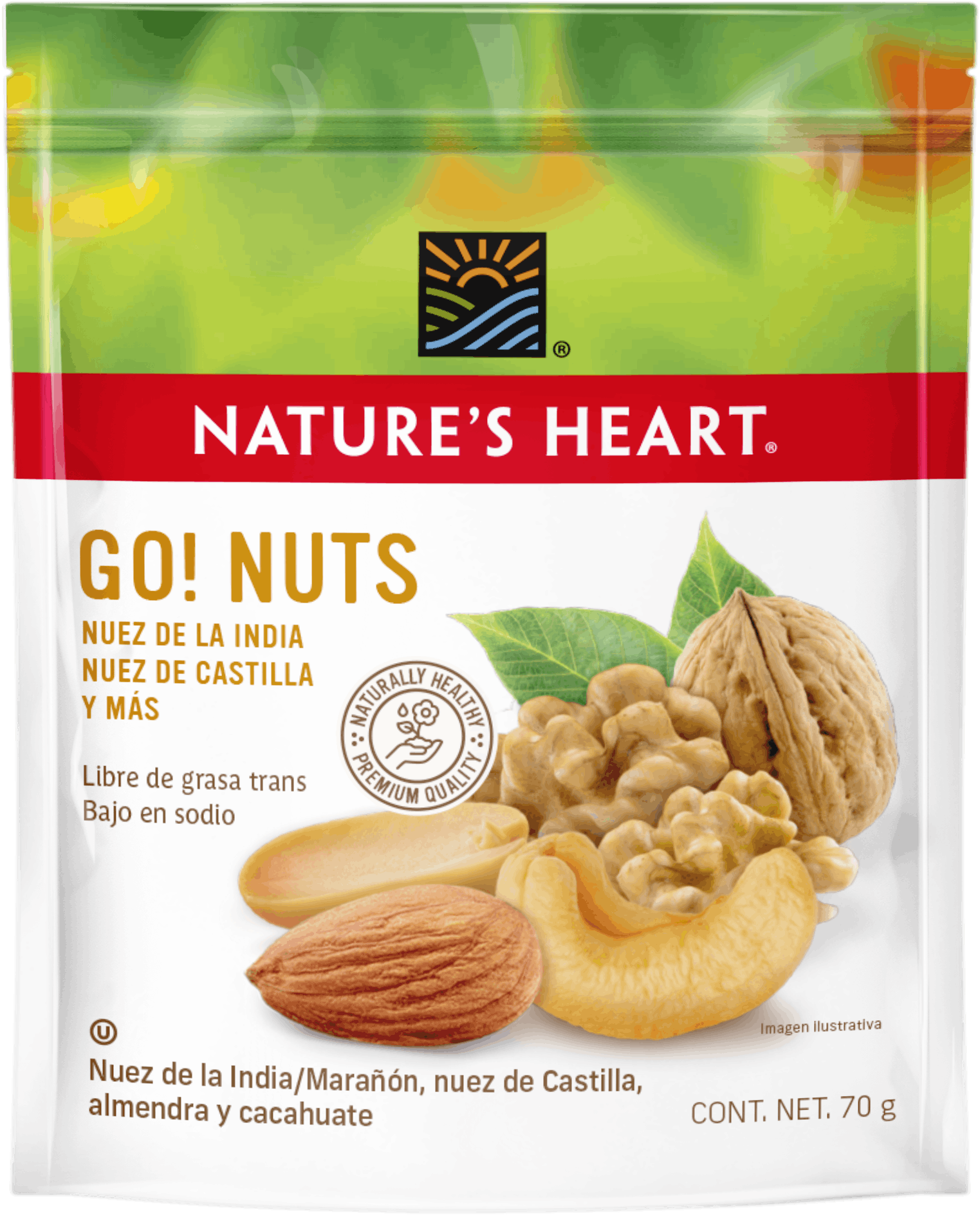 NATURES HEART GO NUTS 70GR