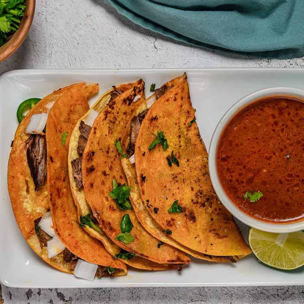 3 tacos de birria