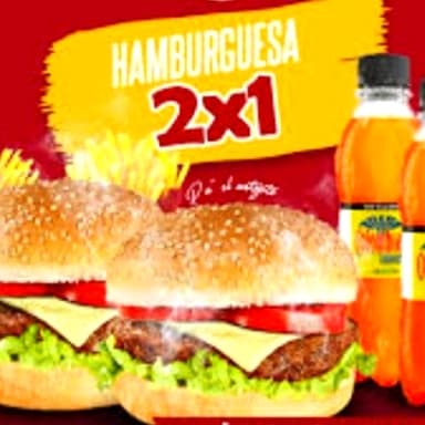Combo 2x1 Hamburguesas papas y gaseosas postobon