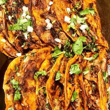 Combo 8 Tacos Dorados de Barbacoa + 2 Bebidas