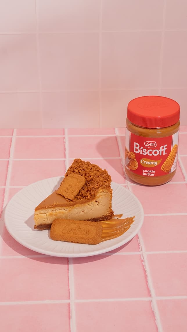 Rebanada Cheesecake Lotus Biscoff