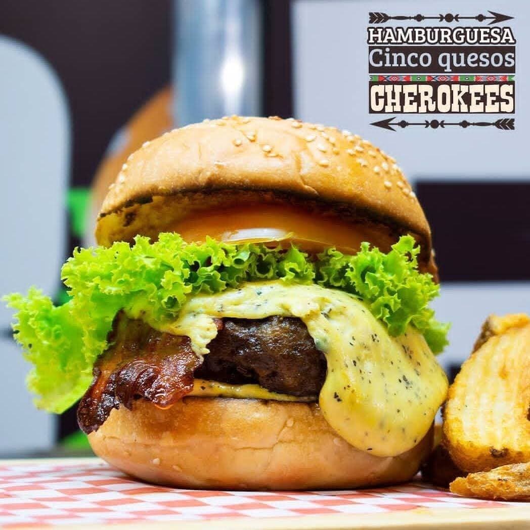 HAMBURGUESA 5 QUESOS SENCILLA⭐