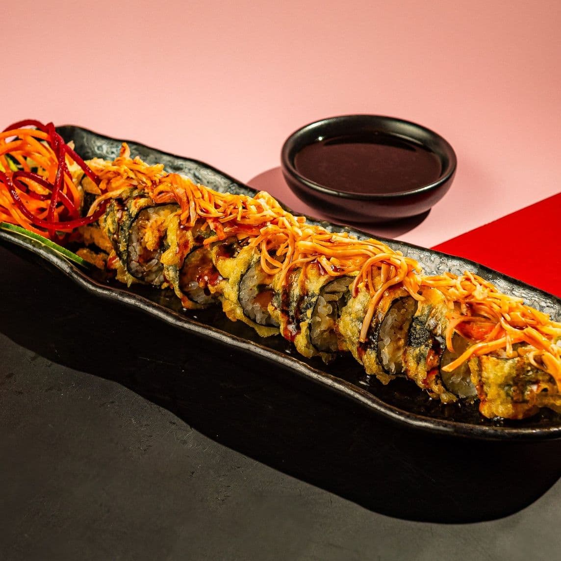 Salmón tempura