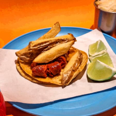 Taco de chistorra con papas
