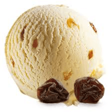 Helado de Ron con Pasas
