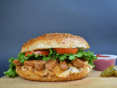 Hamburguesa de Queso y Tinga
