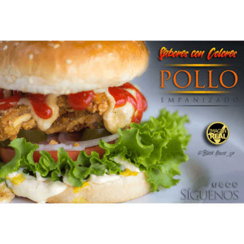 Hamburguesa Pollo Empanizado con Papas